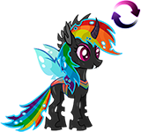 Dark Changeling Rainbow Dash