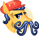 Mustache Crystal Pony