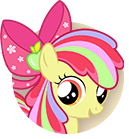 Rainbowified Apple Bloom